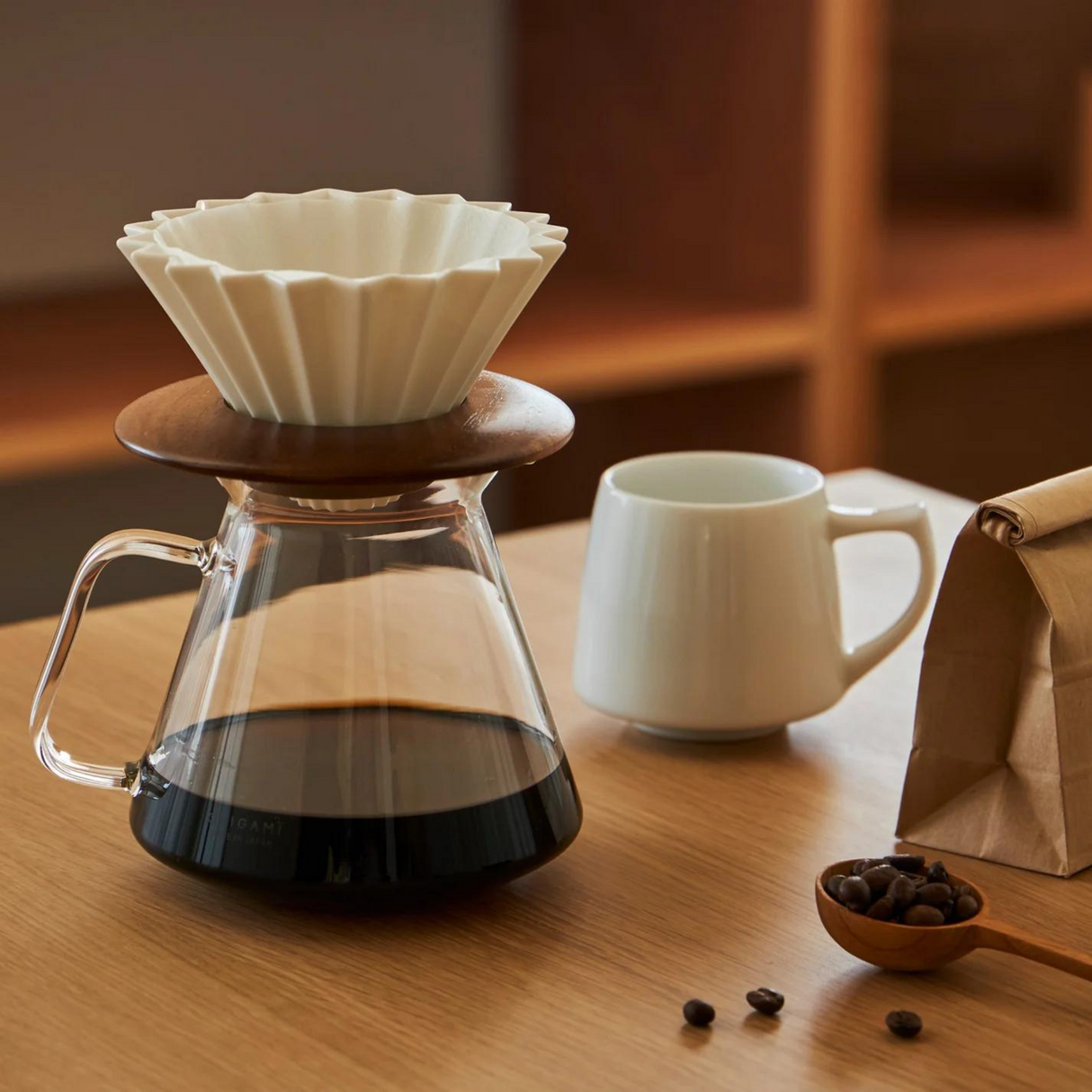 ORIGAMI x HARIO Glass Coffee Server