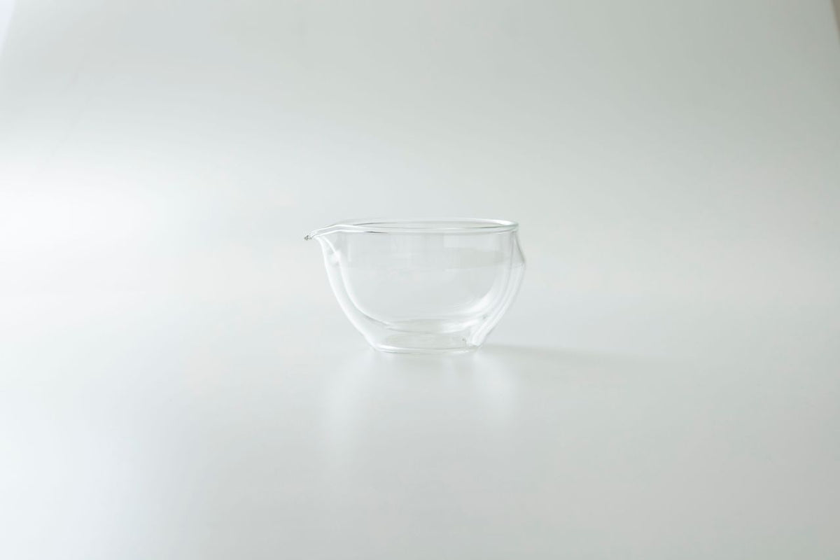 ORIGAMI Glass Katakuchi Matcha Bowl