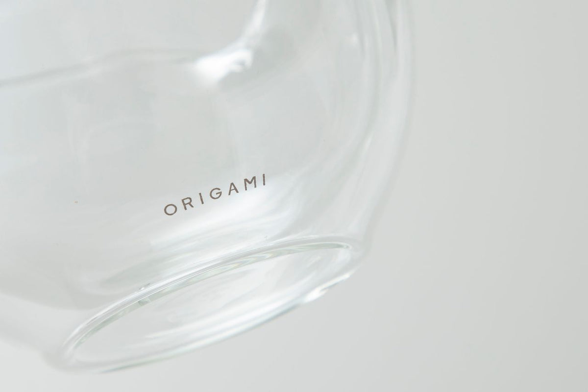 ORIGAMI Glass Katakuchi Matcha Bowl